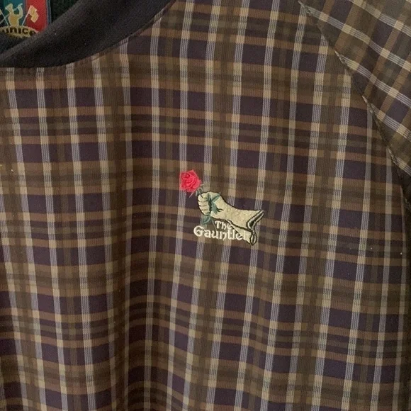 Sunice For The Gauntlet Golf Club Brown Plaid Lined Pullover - Picture 2 of 5